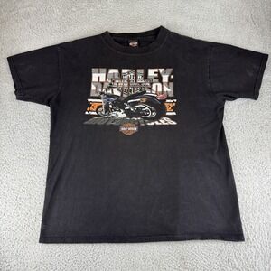 Vintage Harley-Davidson Shirt Mens XL Black Motorcycle Cranbrook Canada 1999 90s